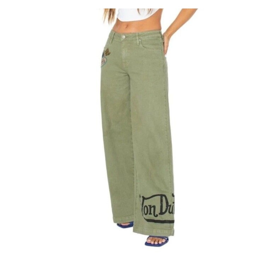 Von Dutch Women's Logo Wide-Leg Jeans Sz: 29 - Picture 2 of 9